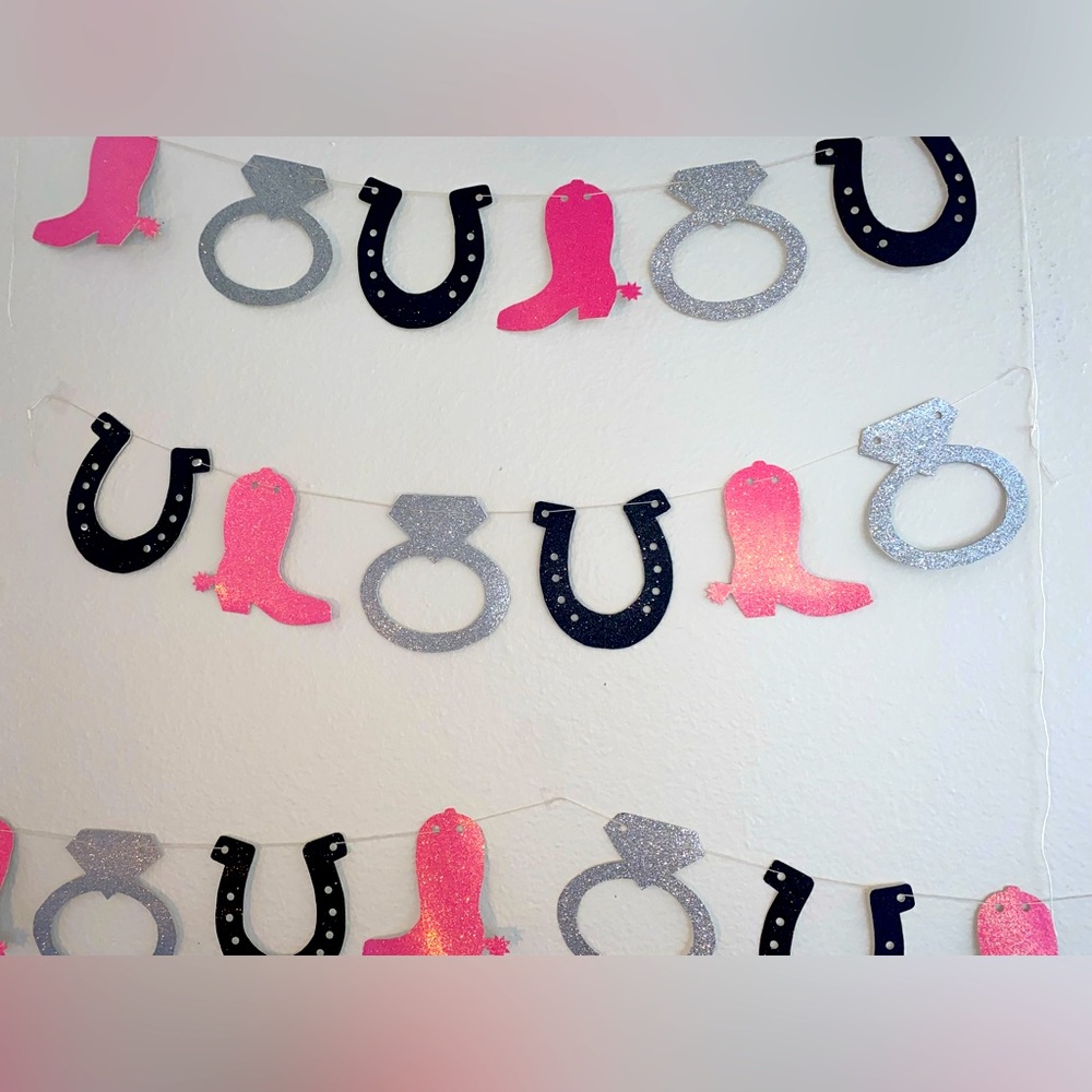Disco Cowboy Banner Bachelorette Party Decorations